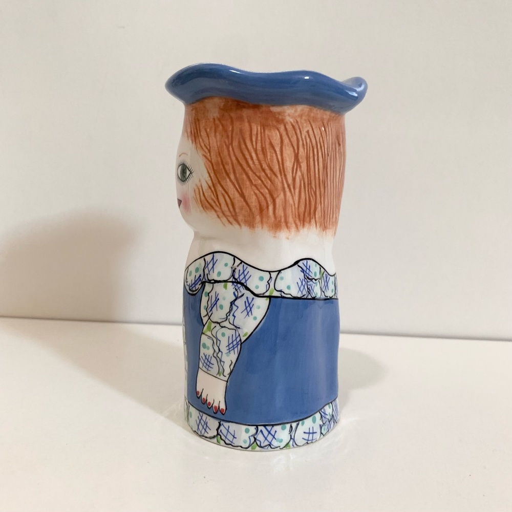 Vintage glazed ceramic woman vase - Picture 9 of 14